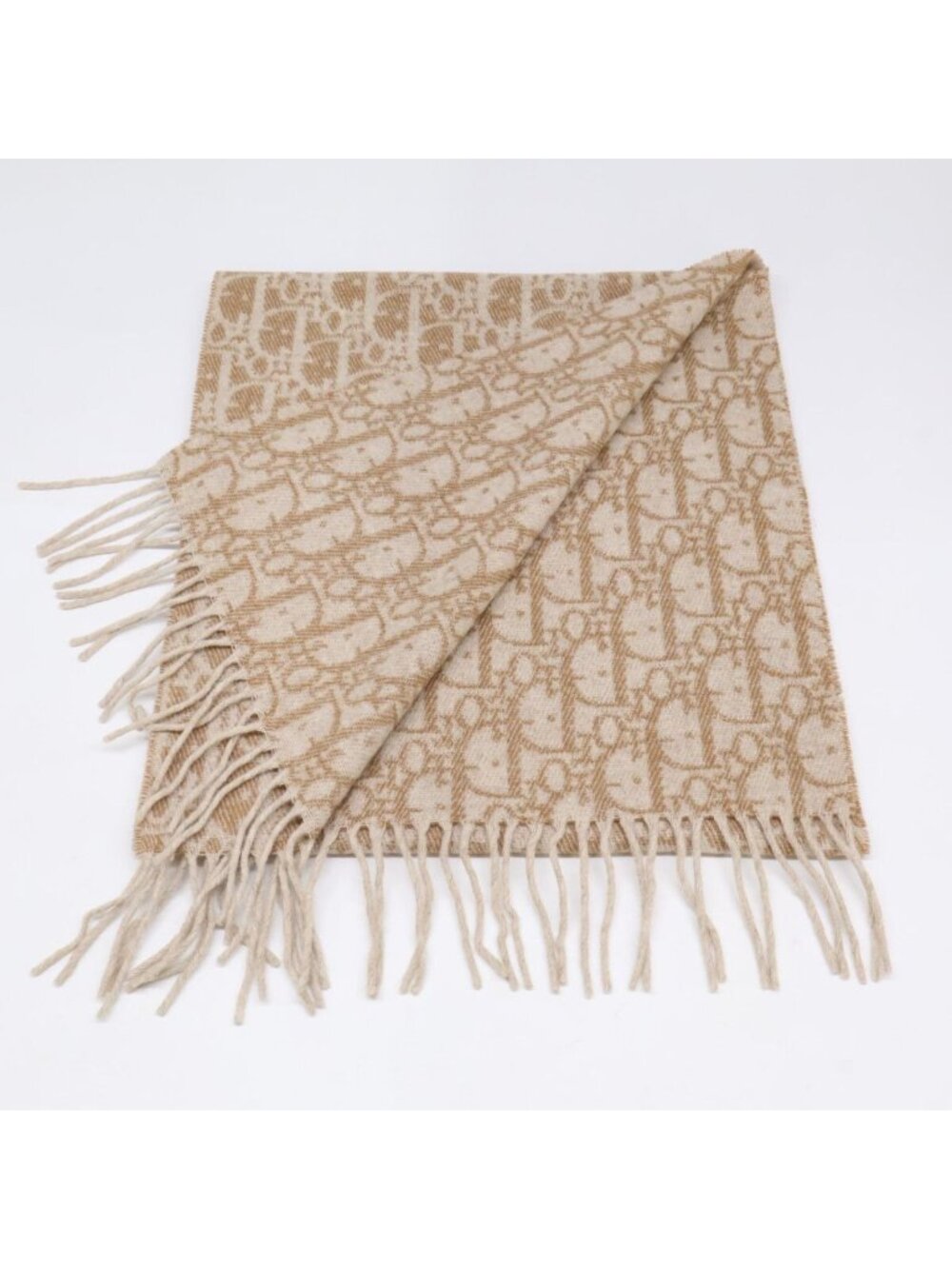Dior Trotter Pattern Cashmere Wool Scarf - Picture 4 of 6
